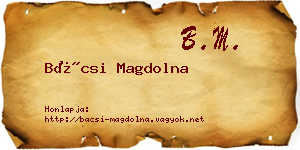 Bácsi Magdolna névjegykártya